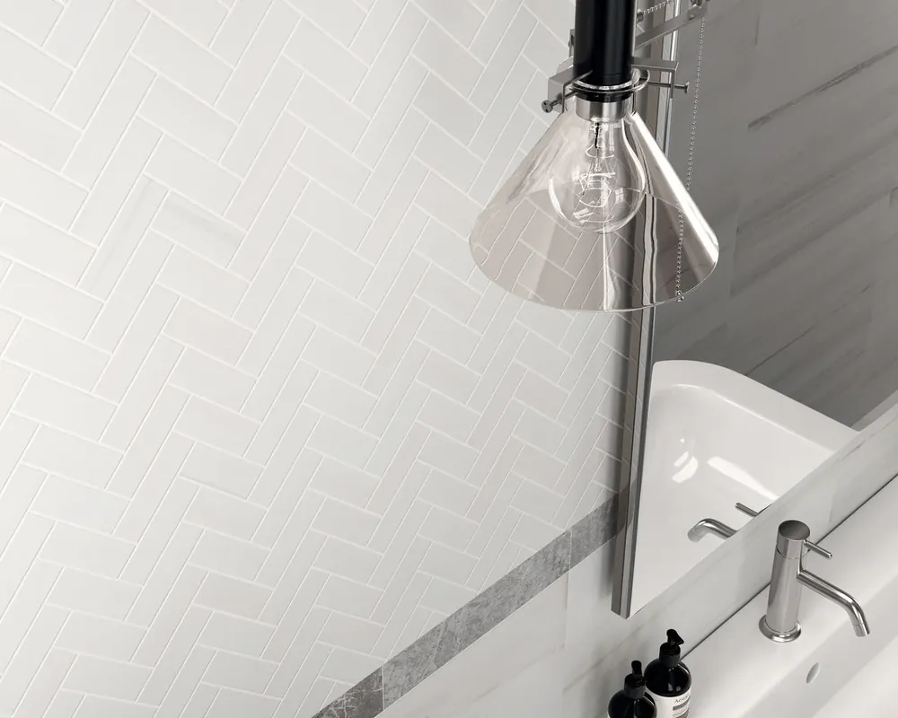 Saldi Pavimento Rivestimento 45x45 Cm Effetto Marmo Bianco Lasa Ceramica Sant Agostino Themar CSABILAS45