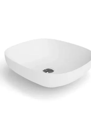 Antonio Lupi Ago3 Lavabo 50x45 In Cristalmood Bianco Opaco Occasione Imperdibile
