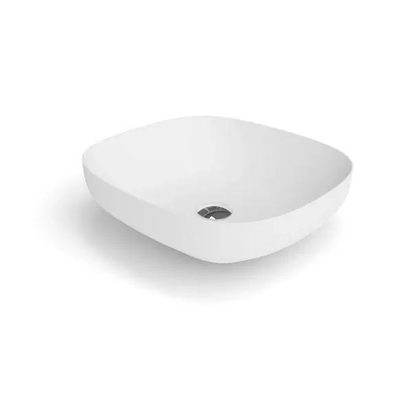 Antonio Lupi Ago3 Lavabo 50x45 In Cristalmood Bianco Opaco Occasione Imperdibile
