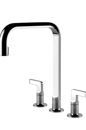 Rubinetto Cucina A 3 Fori Con Canna Girevole Cromo inciso 58701 Gessi Saldi
