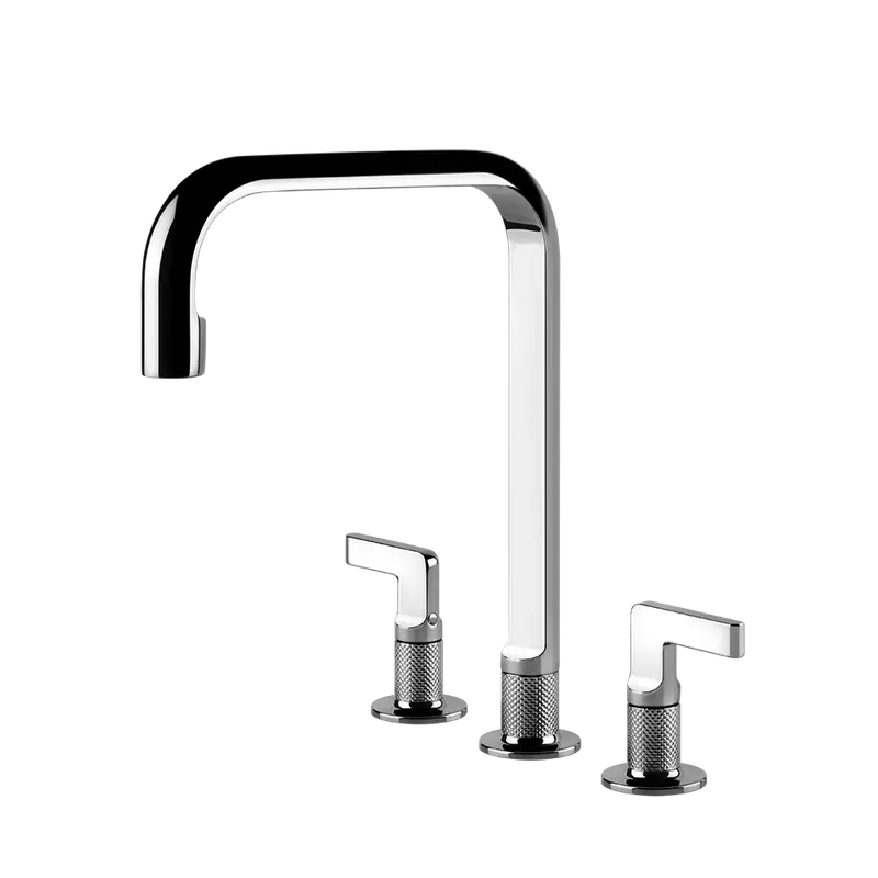 Rubinetto Cucina A 3 Fori Con Canna Girevole Cromo inciso 58701 Gessi Saldi