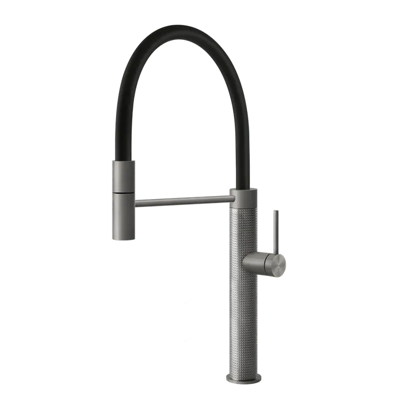 Miscelatore Cucina Semi Pro Monocomando Con Canna Girevole E Doccetta Estraibile Mono Getto Acciaio Spazzolato 60014 Gessi 316 Subito Disponibile