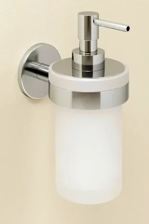 Compra Adesso Dispenser Portasapone liquido a muro Vetro Opaco Cromo Cosmic Duo Round 2620105