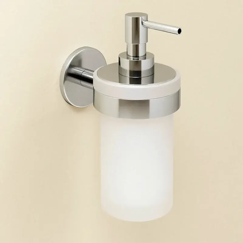 Compra Adesso Dispenser Portasapone liquido a muro Vetro Opaco Cromo Cosmic Duo Round 2620105
