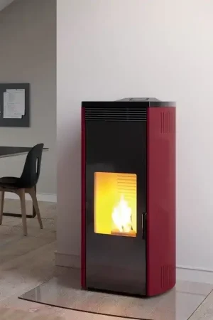 Ultime Pezzi Palazzetti Giorgia 9 Ecofire Stufa A Pellet Ad Aria 9kw Con Top In Ghisa E Rivestimento Stondato In Acciaio Ross