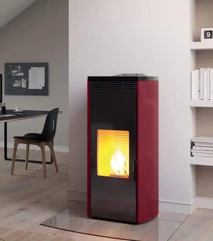 Ultime Pezzi Palazzetti Giorgia 9 Ecofire Stufa A Pellet Ad Aria 9kw Con Top In Ghisa E Rivestimento Stondato In Acciaio Ross