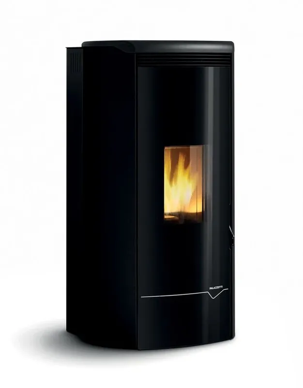 Consegna Rapida Stufa A Pellet ecofire ad acqua e aria 14kw Con Top In Ghisa e Acciaio Nero Palazzetti Jackie Idro 14