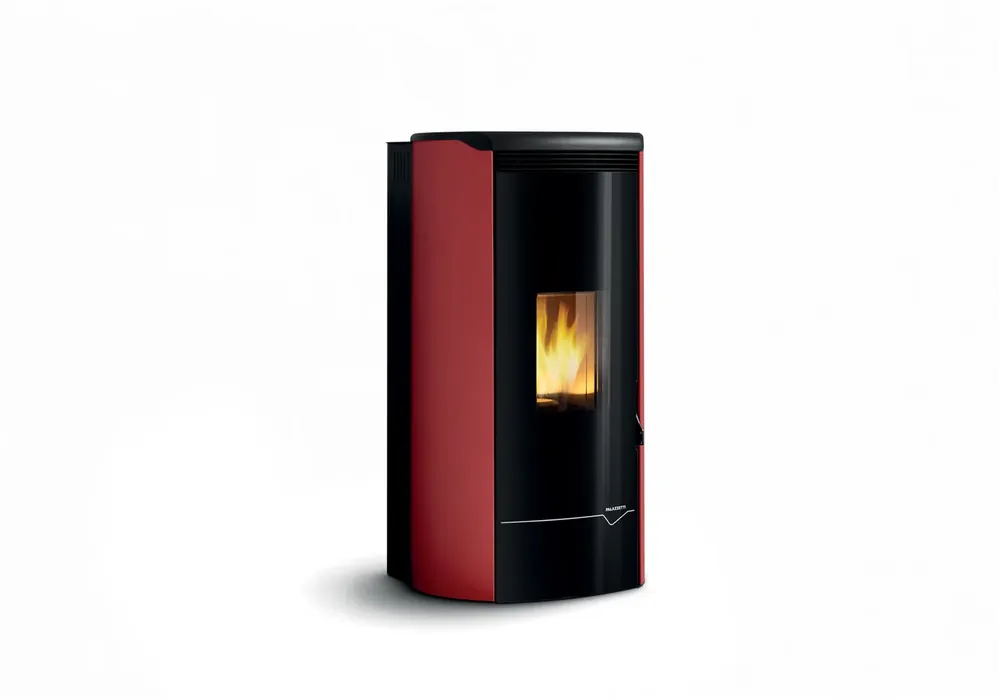 Offerta Del Giorno Stufa A Pellet ecofire ad acqua e aria 14kw Con Top In Ghisa e Acciaio Rosso Palazzetti Jackie Idro 14