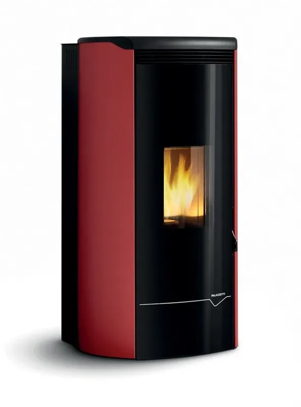 Stufa A Pellet Ecofire Ad Acqua e aria 20kw Con Top In Ghisa e Acciaio Rosso Palazzetti Jackie Idro 20 Acs Prezzo Ridotto