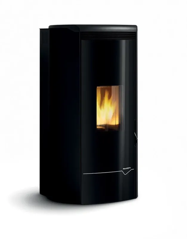 Stufa A Pellet ecofire ad acqua e aria 20kw Con Top In Ghisa e Acciaio Nero Palazzetti Jackie Idro 20 Subito Disponibile