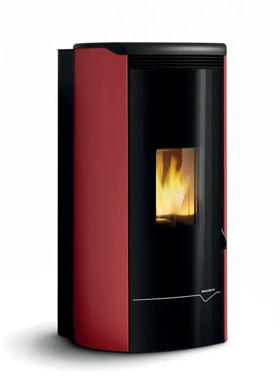 Offerta Lampo Stufa A Pellet ecofire ad acqua o aria 20kw Con Top In Ghisa e Acciaio Rosso Palazzetti Jackie Idro 20