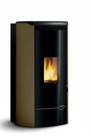Stufa A Pellet ecofire ad acqua o aria 26kw Con Top In Ghisa e Acciaio Moka Palazzetti Jackie Idro 26 Occasione Imperdibile