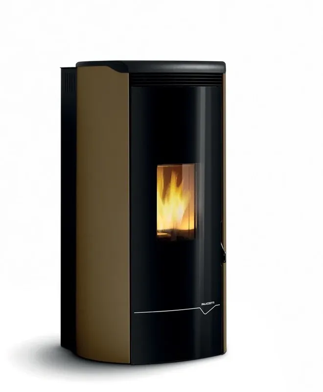 Stufa A Pellet ecofire ad acqua o aria 26kw Con Top In Ghisa e Acciaio Moka Palazzetti Jackie Idro 26 Occasione Imperdibile
