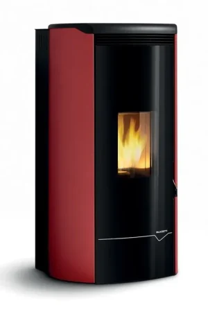 Offerta Speciale Stufa A Pellet ecofire ad acqua o aria 26kw Con Top In Ghisa e Acciaio Rosso Palazzetti Jackie Idro 26