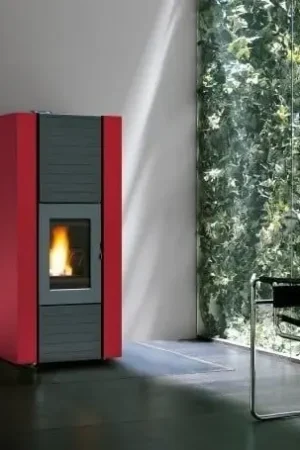 Subito Disponibile Stufa ermetica a Pellet Ecofire Ad Acqua con top in ghisa e acciaio Rosso Palazzetti Martina Idro Lux 10