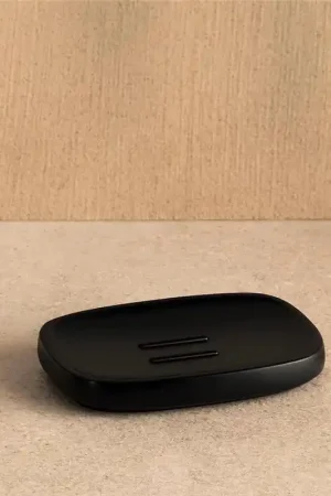 Colombo design Trenta B3040 Porta Sapone Da appoggio Nero Opaco Occasione Imperdibile