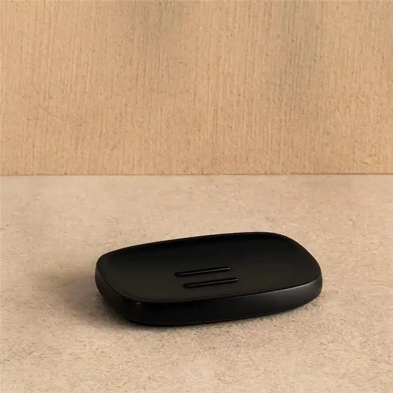 Colombo design Trenta B3040 Porta Sapone Da appoggio Nero Opaco Occasione Imperdibile