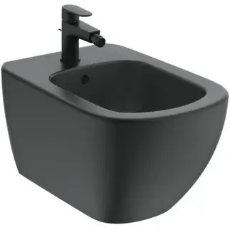 Bidet Sospeso Con Troppopieno Standard Foro Rubinetteria Nero Opaco Tesi T3552V3 Ideal Standard Prezzo Conveniente