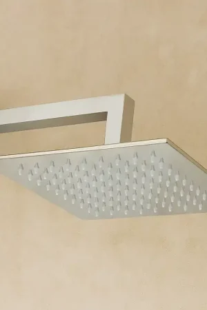 Acquista Ora Soffione doccia 20x20 quadro 6,5 mm con braccio cromo Smart