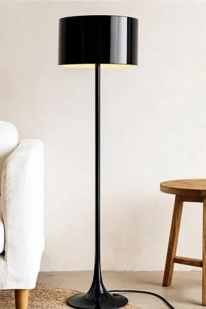A Buon Prezzo Flos Spun Light Floor Lampada a pavimento Nero lucido F6612030