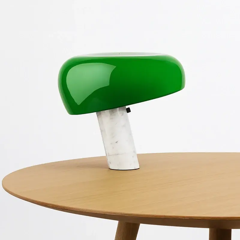 Flos Snoopy Lampada scrivania verde con Base In Marmo F6380039 Di Tendenza