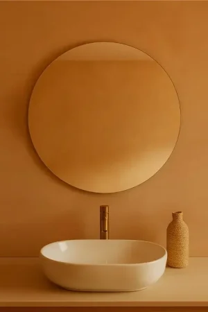 Affare Specchio 60 cm tondo con telaio eko in lamiera zincata