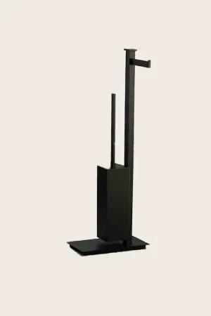 Ultima Occasione Colombo Design Piantana portarotolo con portascopino destro Nero Opaco B9107DNM