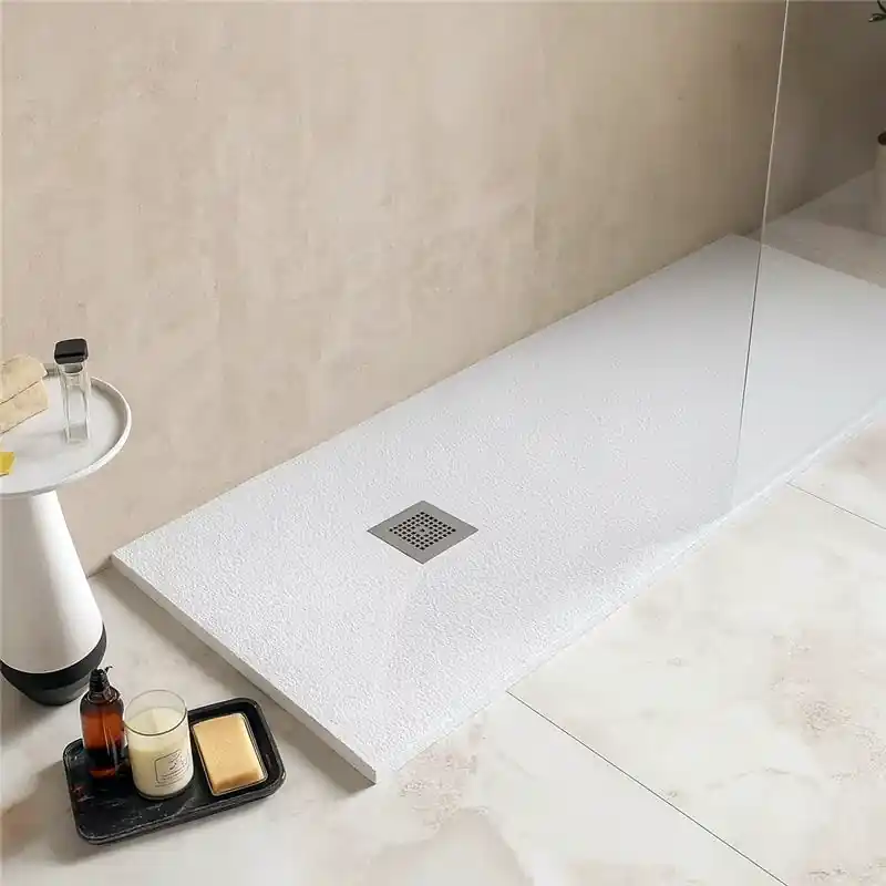 Piatto Doccia 80x120 Desio effetto pietra in Mineralmarmo Bianco Acquista Ora