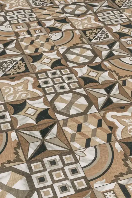Pavimento 20x20 con decoro Effetto Legno In Gres Porcellanato Elite Mix Ceramica Sant Agostino Intarsi CSAIELMX20 Solo Oggi