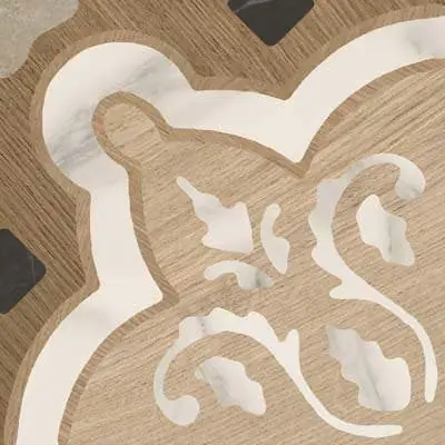 Esclusivo Pavimento 20x20 con decoro Effetto Legno In Gres Porcellanato Elite 05 Ceramica Sant Agostino Intarsi CSAIEL0520