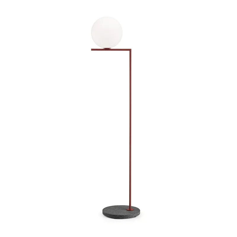 Offerta Flos IC Lights Floor 2 Outdoor Lampada a terra Burgundy Red Black Lava F012B02C037