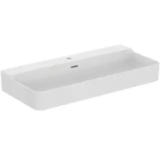 Prezzo Di Fabbrica Lavabo 100x45 Rettangolare sospeso o appoggio con troppopieno bianco Conca T369301 Ideal Standard