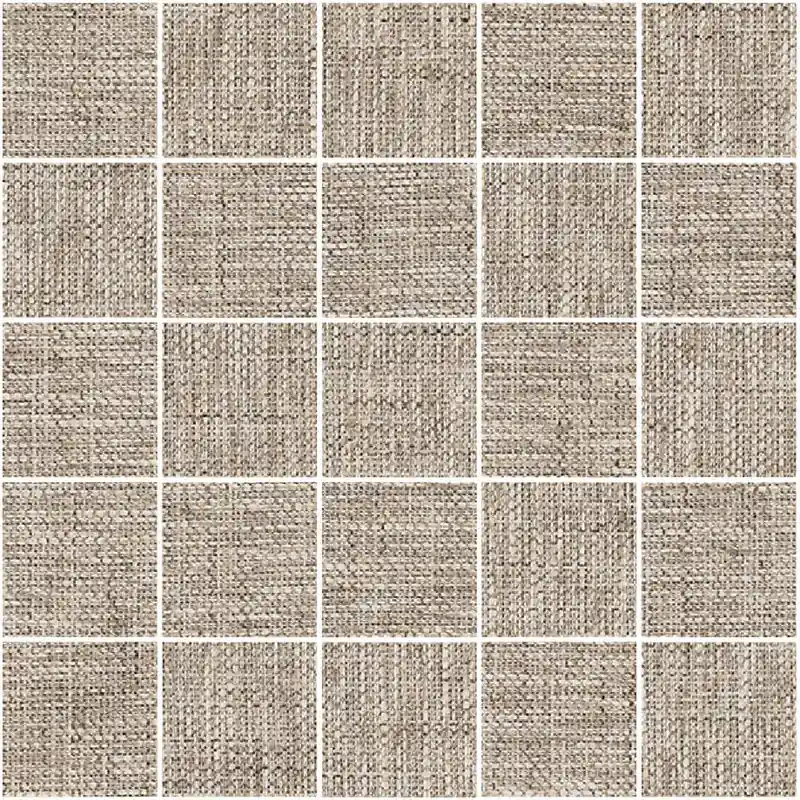 Mosaico 30x30 Rettificato Effetto Tessuto in Gres Porcellanato Ecru Ceramica Sant Agostino Fineart CSAMFIEC30 Prezzo Di Fabbrica