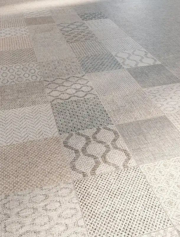 Must-Have Pavimento rivestimento 20x20 Effetto Tessuto in Gres 10 mm Rettificato Patchwork Ceramica Sant Agostino Fineart CSAFIPCW20