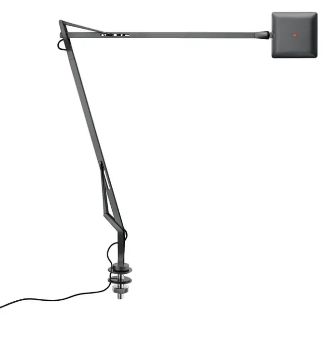 Flos Kelvin LED Lampada scrivania con Supporto e Cavo nascosto titanio F3456033 Prezzo Di Fabbrica