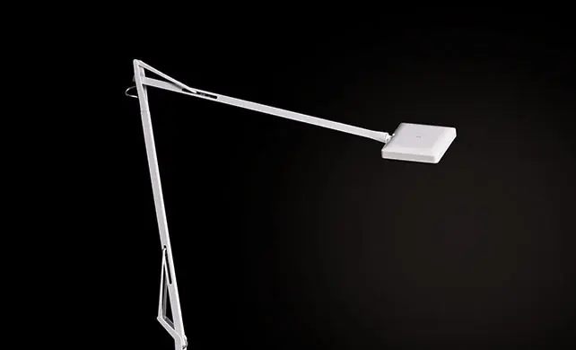 Reso Gratuito Flos Kelvin LED Lampada scrivania con Supporto e Cavo nascosto Bianco F3456009