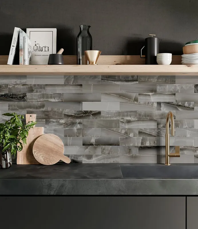 Pavimento rivestimento 7,3x29,6 Effetto Marmo In Gres Porcellanato Rettificato Ocean Ceramica Sant Agostino Ayoka 730 Compra Online