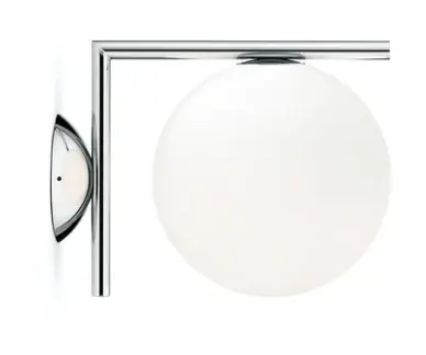 Prezzo Ridotto Flos IC Lights Ceiling/Wall 1 Lampada 20 cm da parete soffitto cromo F3178057