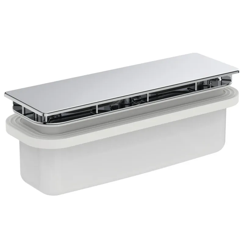 Novità Piletta Rettangolare Con Copripiletta Cromo Per Piatti Doccia Ultraflat New T4493aa Ideal Standard