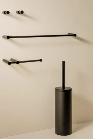 Cosmic Logic Set Accessori bagno scopino a terra 5pz Nero Satinato Compra Adesso