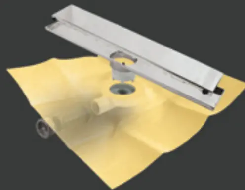 Miglior Prezzo Dry50 Flat60 Lineare Flat Canaletta doccia Sifonata Con Griglie Lineari E Lamina Impermeabilizzante Acero
