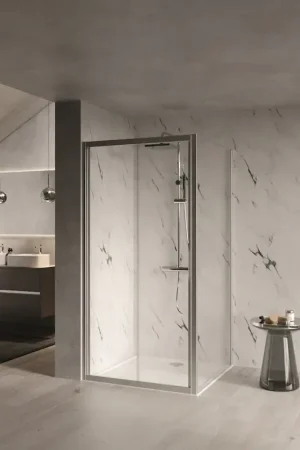 Novellini Elyane Sf Box Doccia angolare 80x80 a soffietto vetro 6 mm H 190 Cromo Soddisfatti O Rimborsati