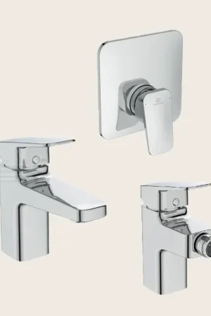 Esclusivo Ideal Standard Ceraplan Set Completo Miscelatori Lavabo Bidet Doccia Cromo
