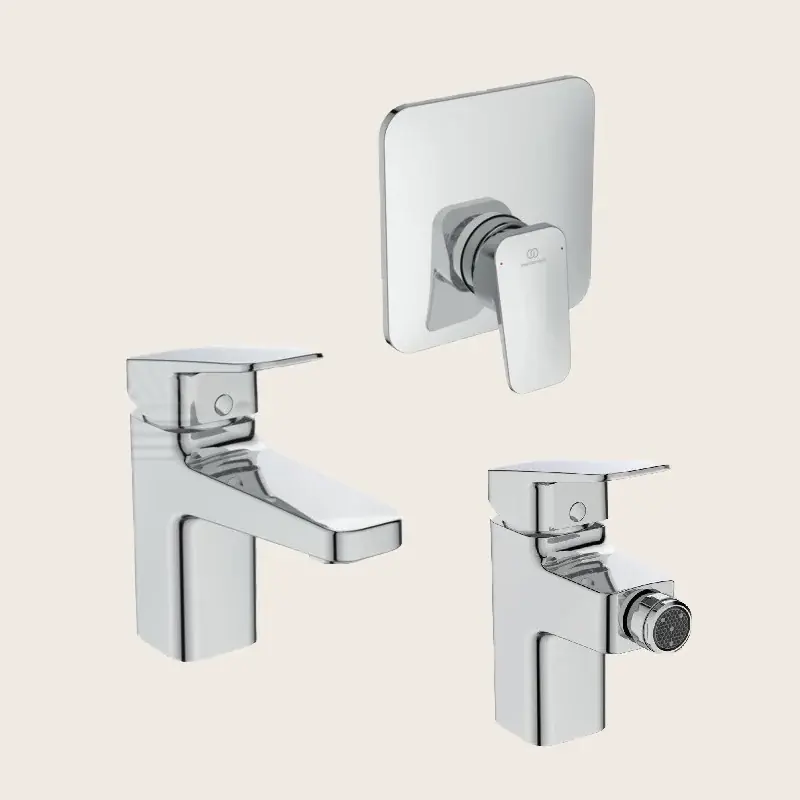 Esclusivo Ideal Standard Ceraplan Set Completo Miscelatori Lavabo Bidet Doccia Cromo