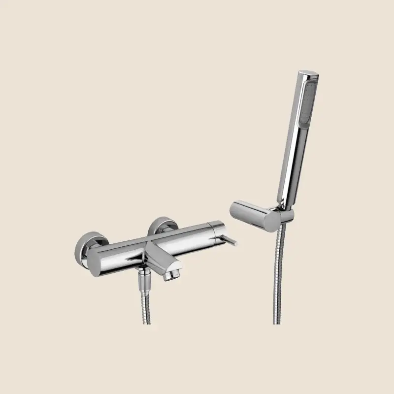 Nuova Collezione Paffoni Stick Sk023 Miscelatore vasca Esterno Con Set Doccetta Cromo