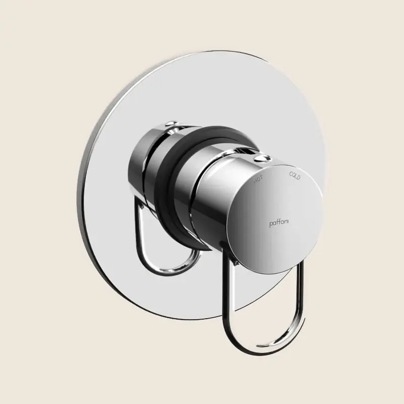 Professionale Paffoni Joker Jk010 Miscelatore doccia Incasso Con Piastra In Metallo Cromo