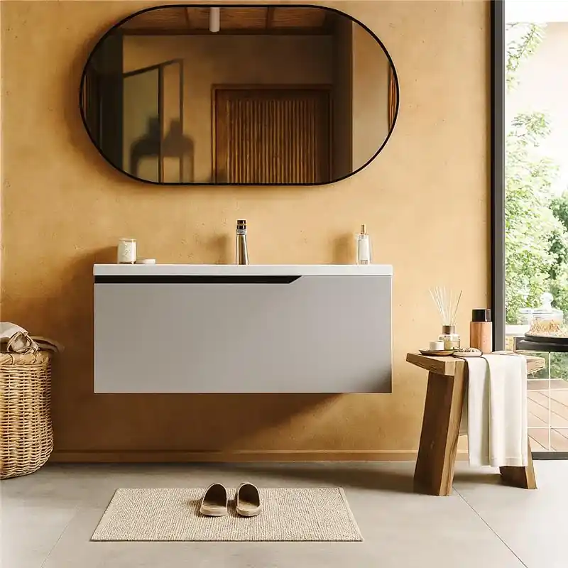 Affare Mobile bagno clear grey 100x45 Modena lavabo in ceramica lucida