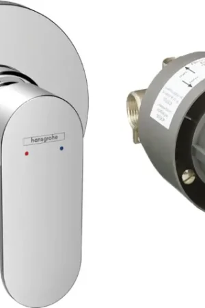 Promozione Esclusiva Miscelatore Monocomando Doccia con corpo ad incasso a muro Cromo Hansgrohe Rebris S 72648000