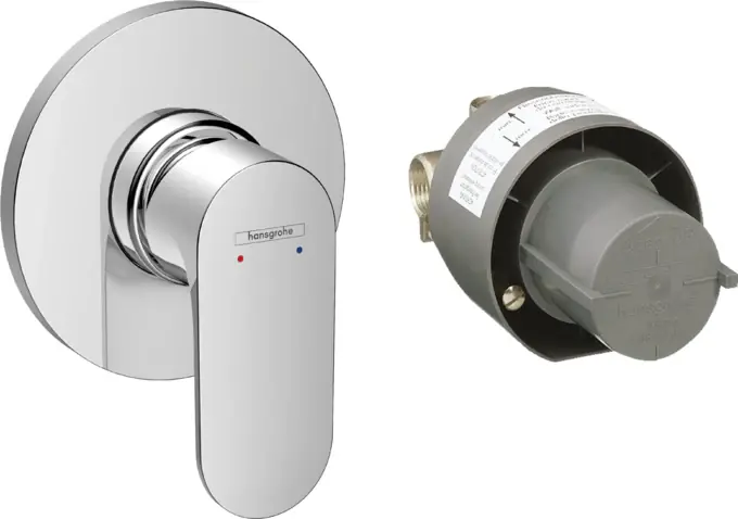 Promozione Esclusiva Miscelatore Monocomando Doccia con corpo ad incasso a muro Cromo Hansgrohe Rebris S 72648000