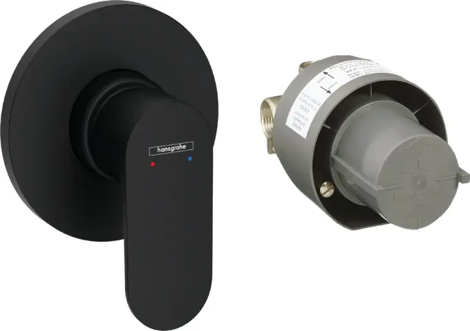 Reso Gratuito Miscelatore Monocomando Doccia Da Incasso Nero Opaco Hansgrohe Rebris S 72648670